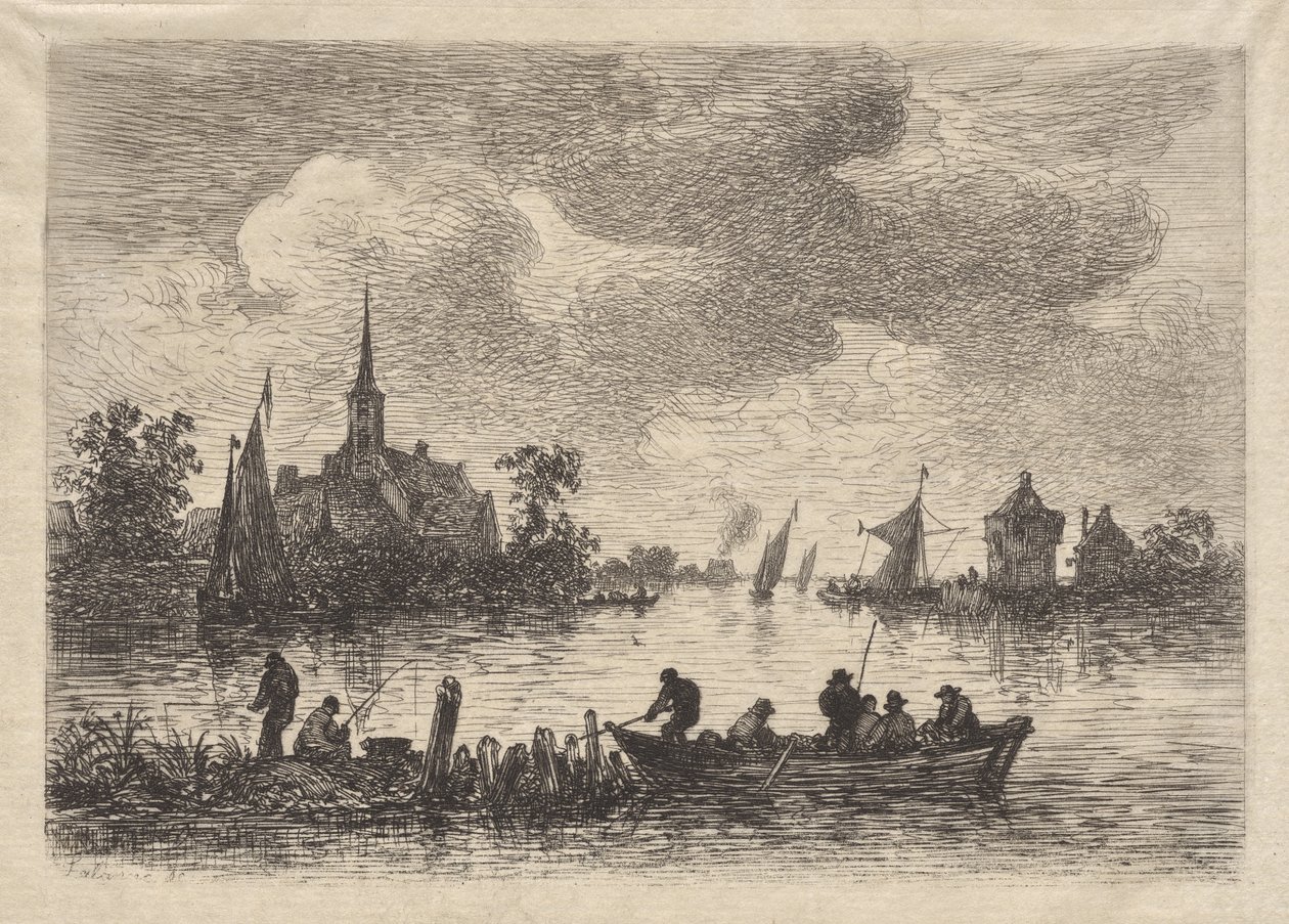 Banks of the Meuse (Bords de la Meuse) af Maxime Lalanne