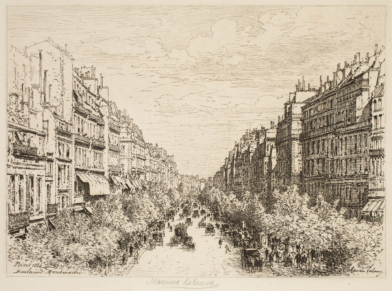 Boulevard Montmartre, Paris af Maxime Lalanne