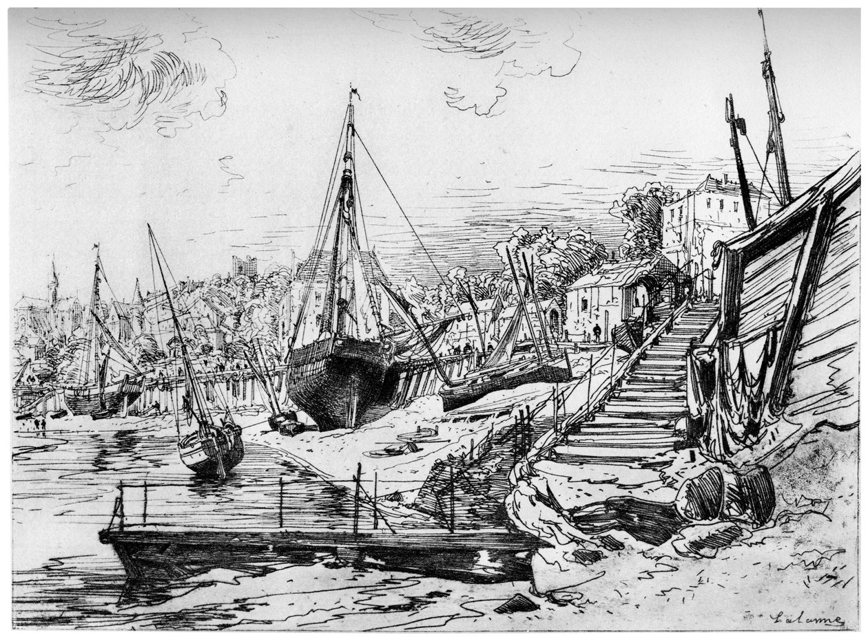 Concarneau, c1850-1895 1924 af Maxime Lalanne