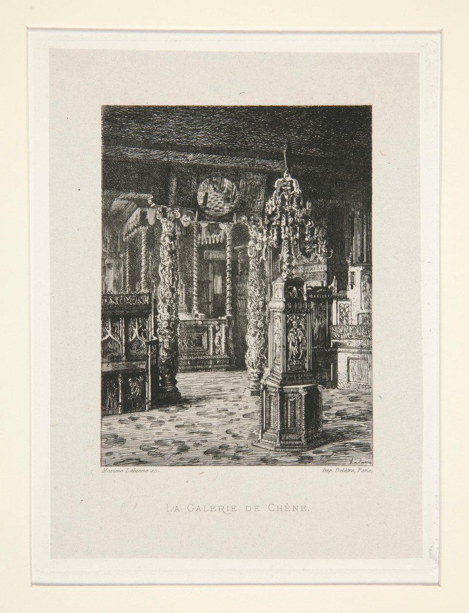 The Oak Gallery, pl. 6 fra suiten At Victor Hugo (Victor Hugo). af Maxime Lalanne