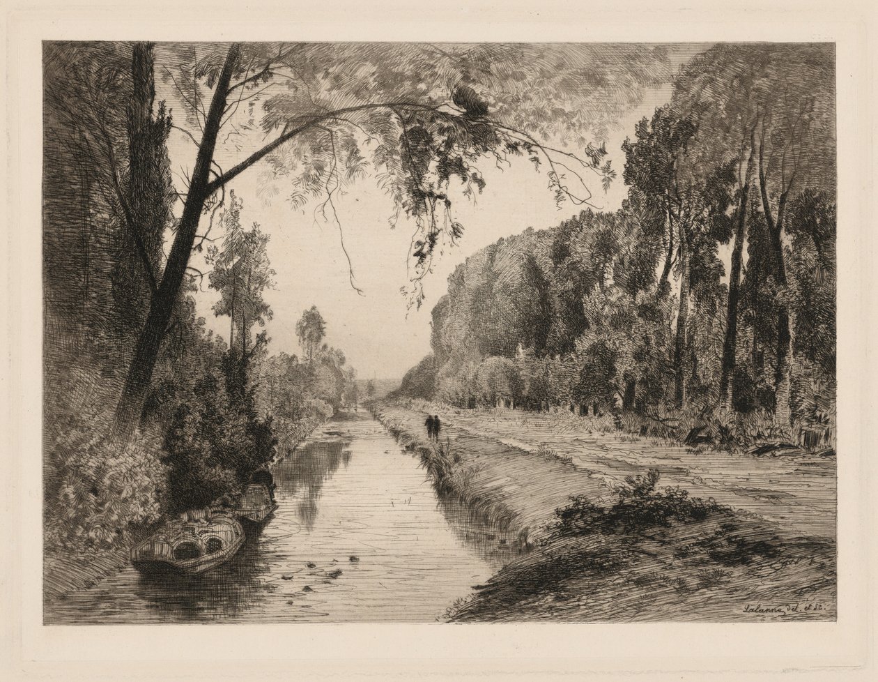 Kanalen ved Pont-Saint-Maxence af Maxime Lalanne
