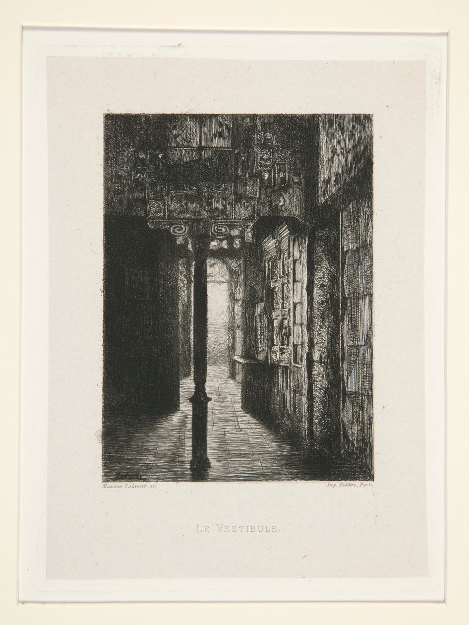 Forhallen, pl. 3 fra suiten At Victor Hugo (Victor Hugo). af Maxime Lalanne