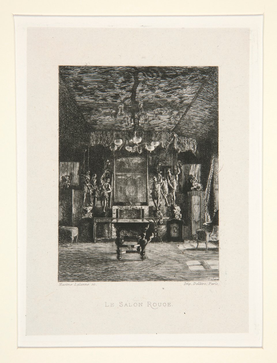 Le salon rouge (Det Røde Rum), pl. 5 fra suiten Chez Victor Hugo (Victor Hugo af Maxime Lalanne