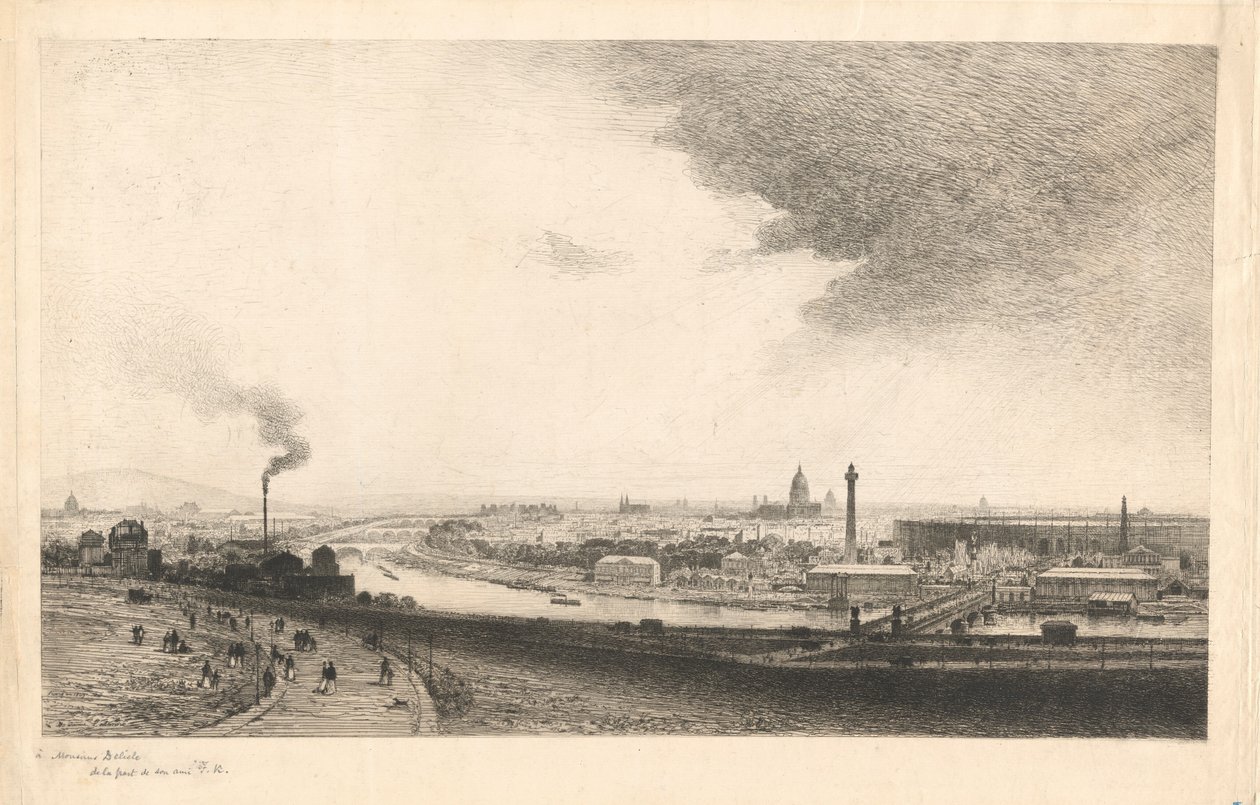Paris i 1867: Udsigt fra Trocadéro af Maxime Lalanne