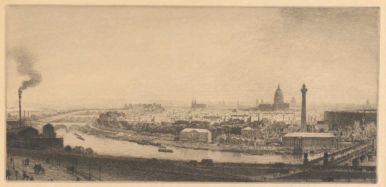 Paris i 1867: udsigt fra Trocadéro af Maxime Lalanne