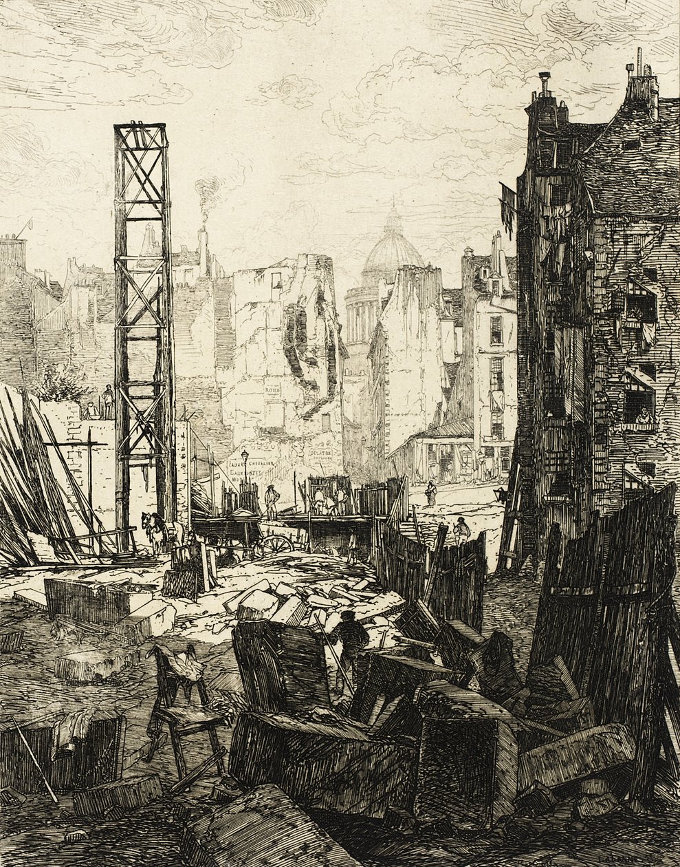 Gennembruddet af Boulevard Saint-Germain af Maxime Lalanne