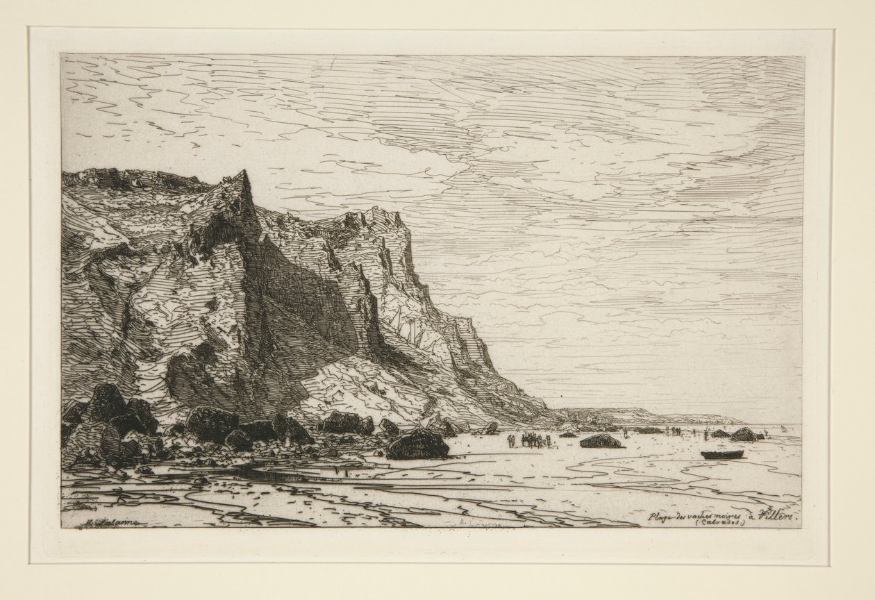 De sorte køers strand? Villers (Calvados) (Sorte køers strand ved Villers [Cavaldos]) af Maxime Lalanne
