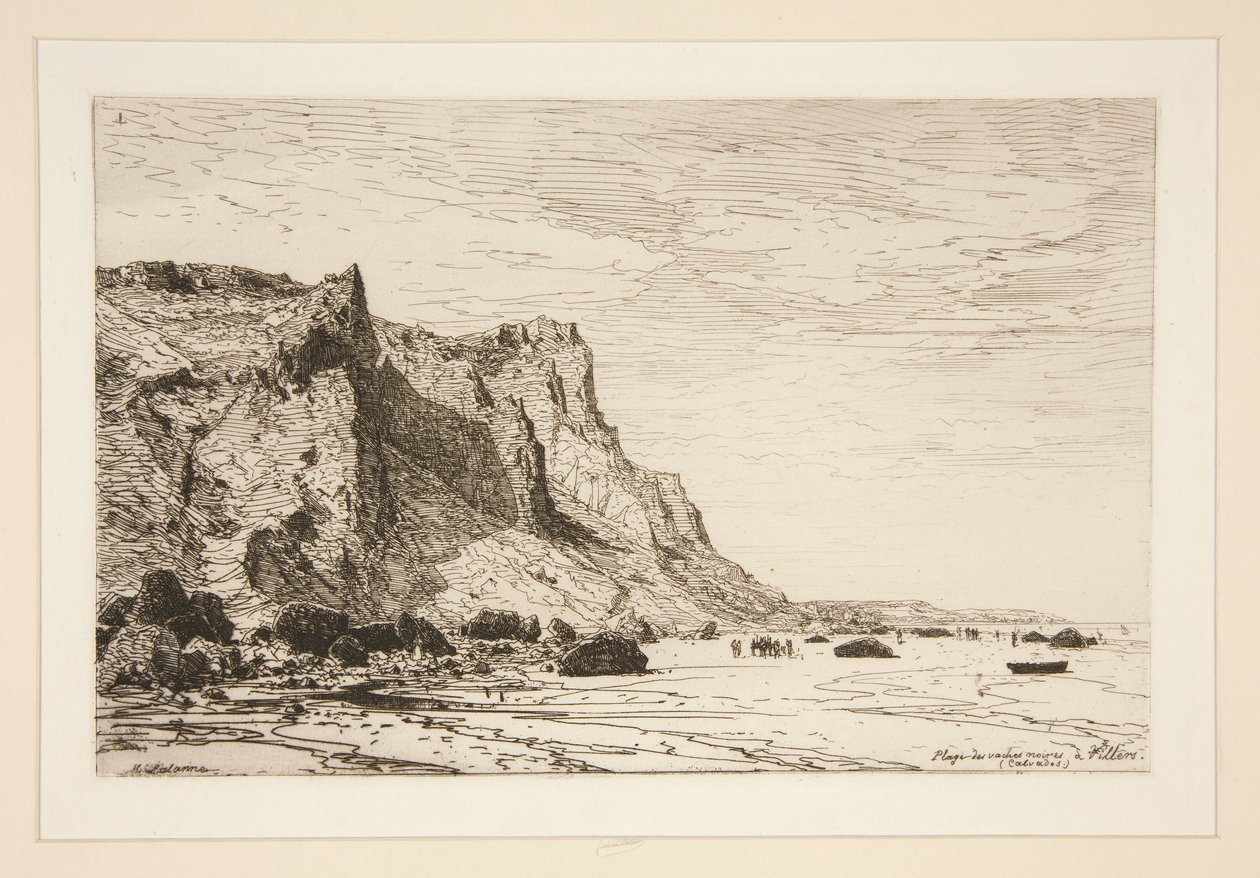 De sorte køers strand? Villers (Calvados) (Sorte køers strand ved Villiers [Cavaldos]) af Maxime Lalanne