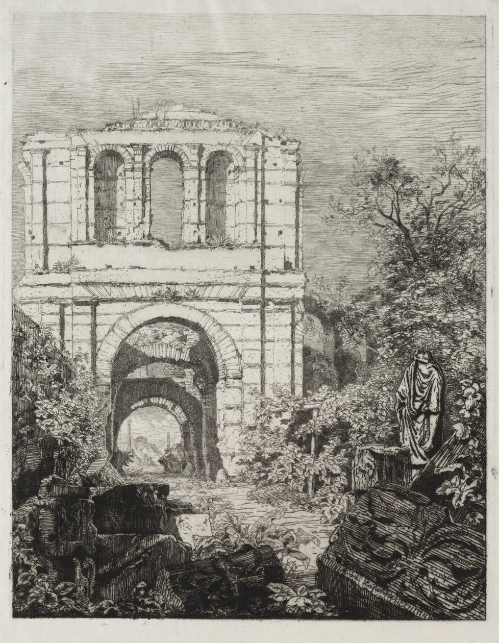 Ruinerne af Palais Gallien i Bordeaux af Maxime Lalanne