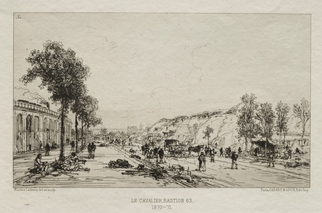Souvenirs artistiques du Siège de Paris: Le Cavalie Bastion 63, 1870-71. af Maxime Lalanne