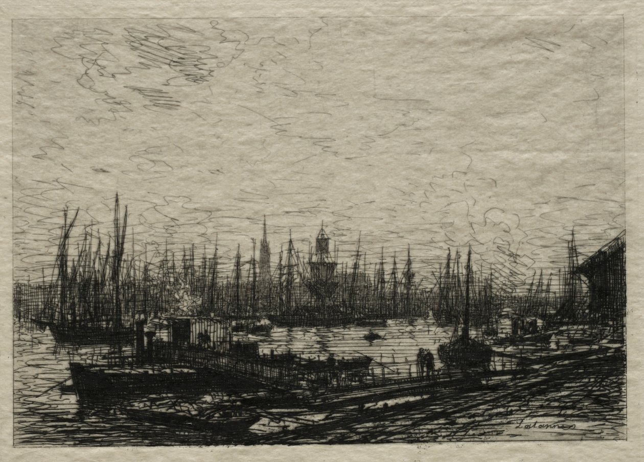 Havnen i Bordeaux. af Maxime Lalanne