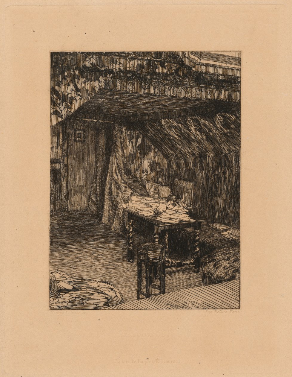 Der Ausguck (Das Büro von Victor Hugo) af Maxime Lalanne