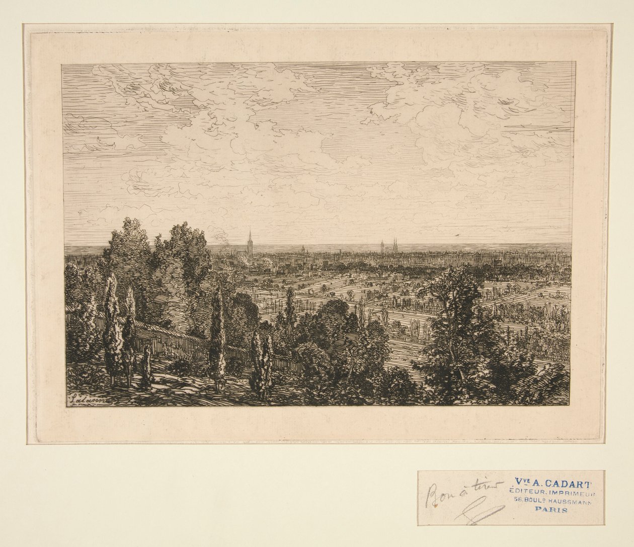 Vue de Paris (Udsigt over Paris) af Maxime Lalanne