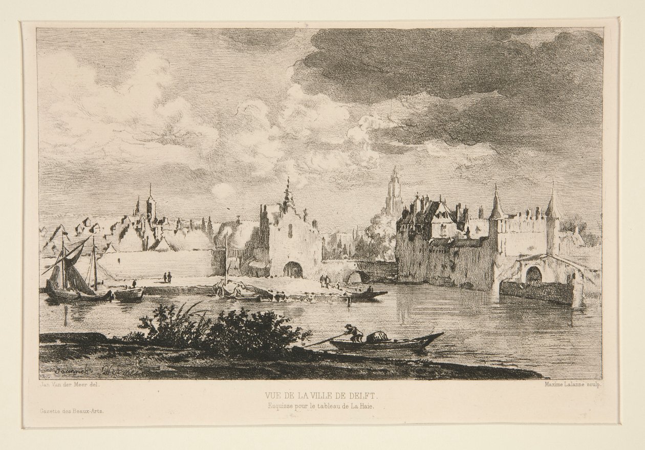 Vue de la ville de Delft (Udsigt over byen Delft) af Maxime Lalanne