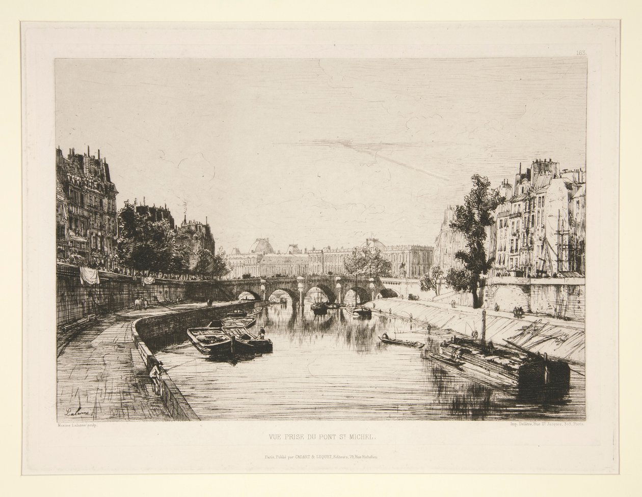 Udsigt taget fra Pont Saint-Michel af Maxime Lalanne