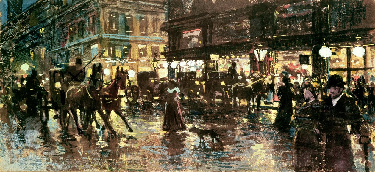 Ringstrasse om natten, Wien af Maximilian Lenz