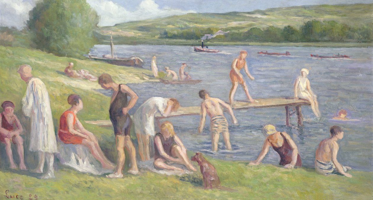 Badende ved bredden af Seinen af Maximilien Luce
