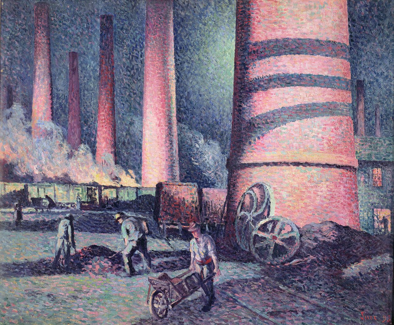 Fabriksskorstene, 1896 af Maximilien Luce
