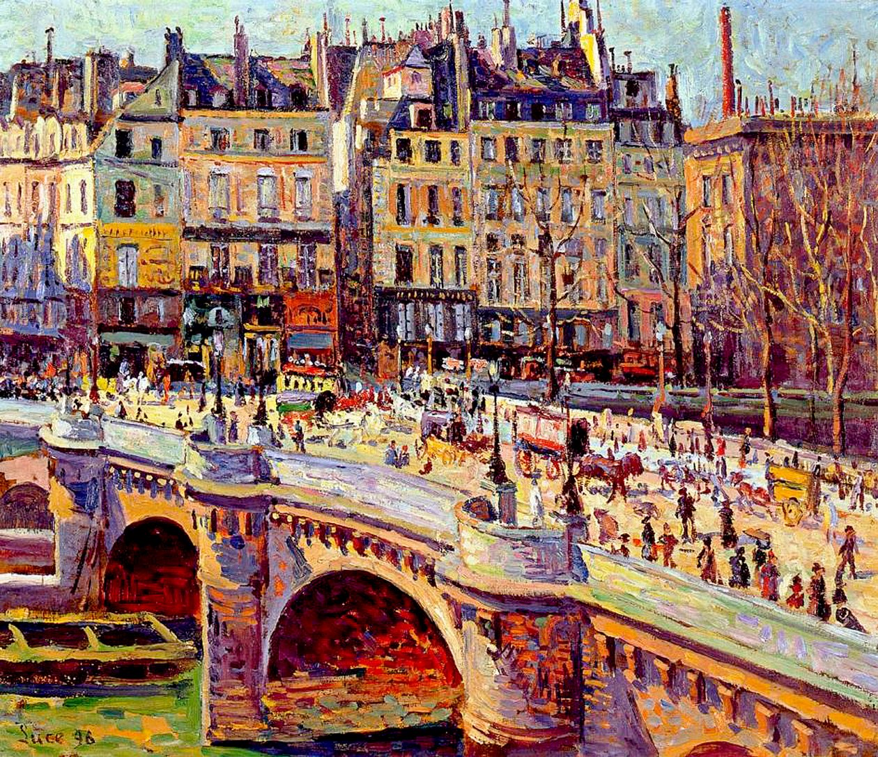 Le Quai Conti, Paris, 1896 af Maximilien Luce