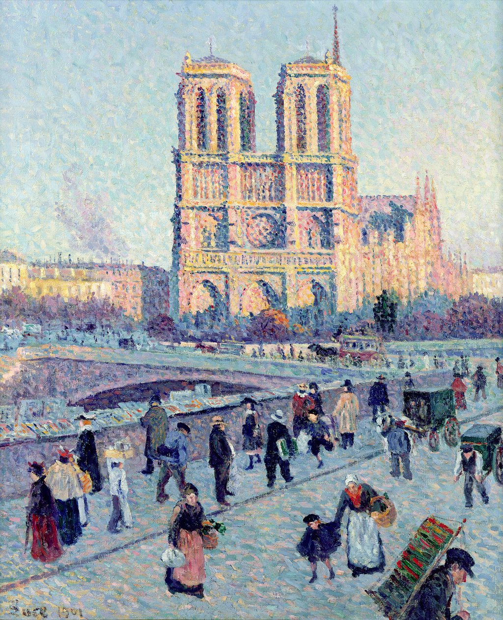 Le Quai St. Michel og Notre Dame, 1901 af Maximilien Luce