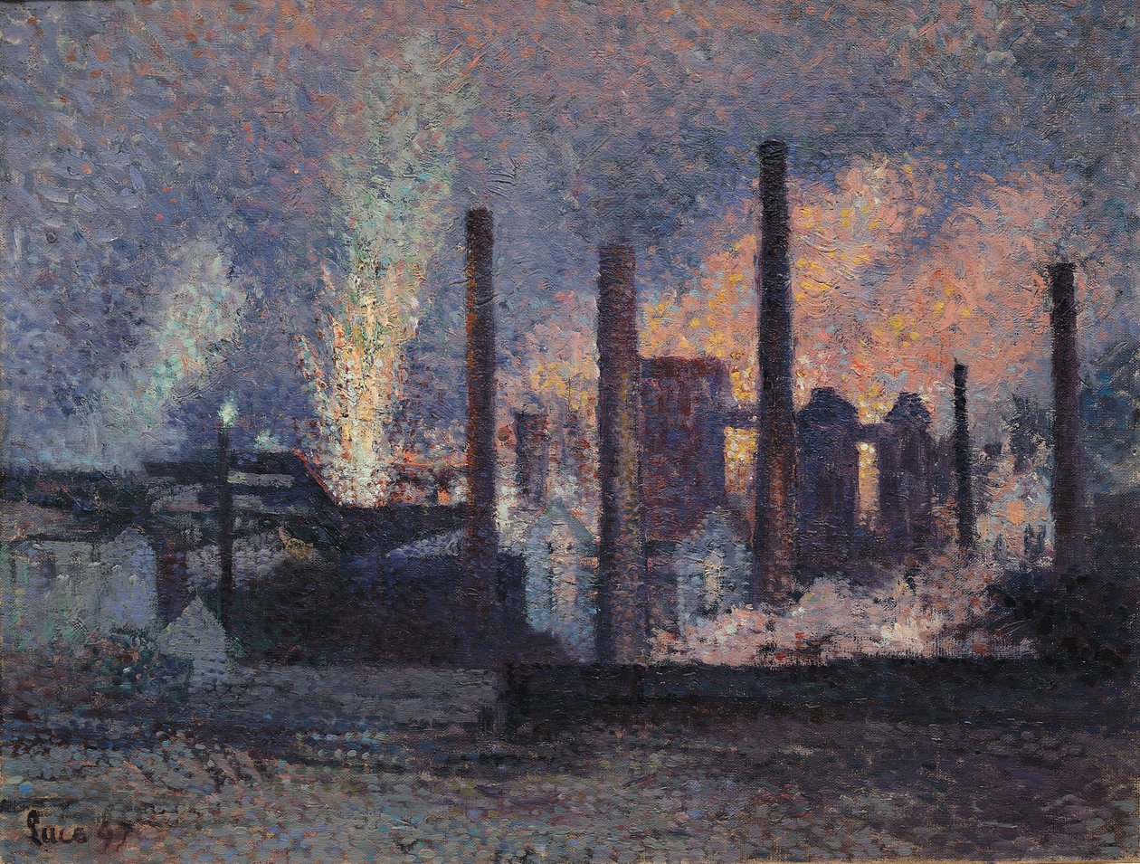 Undersøgelse af fabrikker i nærheden af Charleroi, 1897 af Maximilien Luce