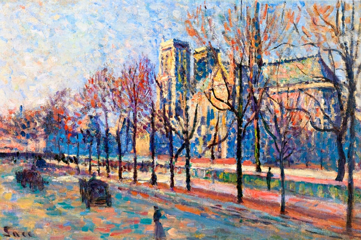 Udsigt fra Montebello-kajen, ca. 1897 af Maximilien Luce