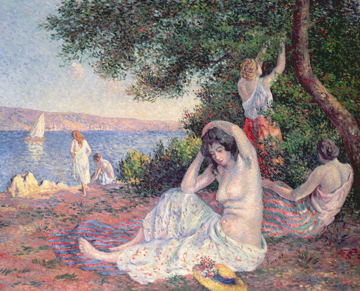Kvinder bader af Maximilien Luce