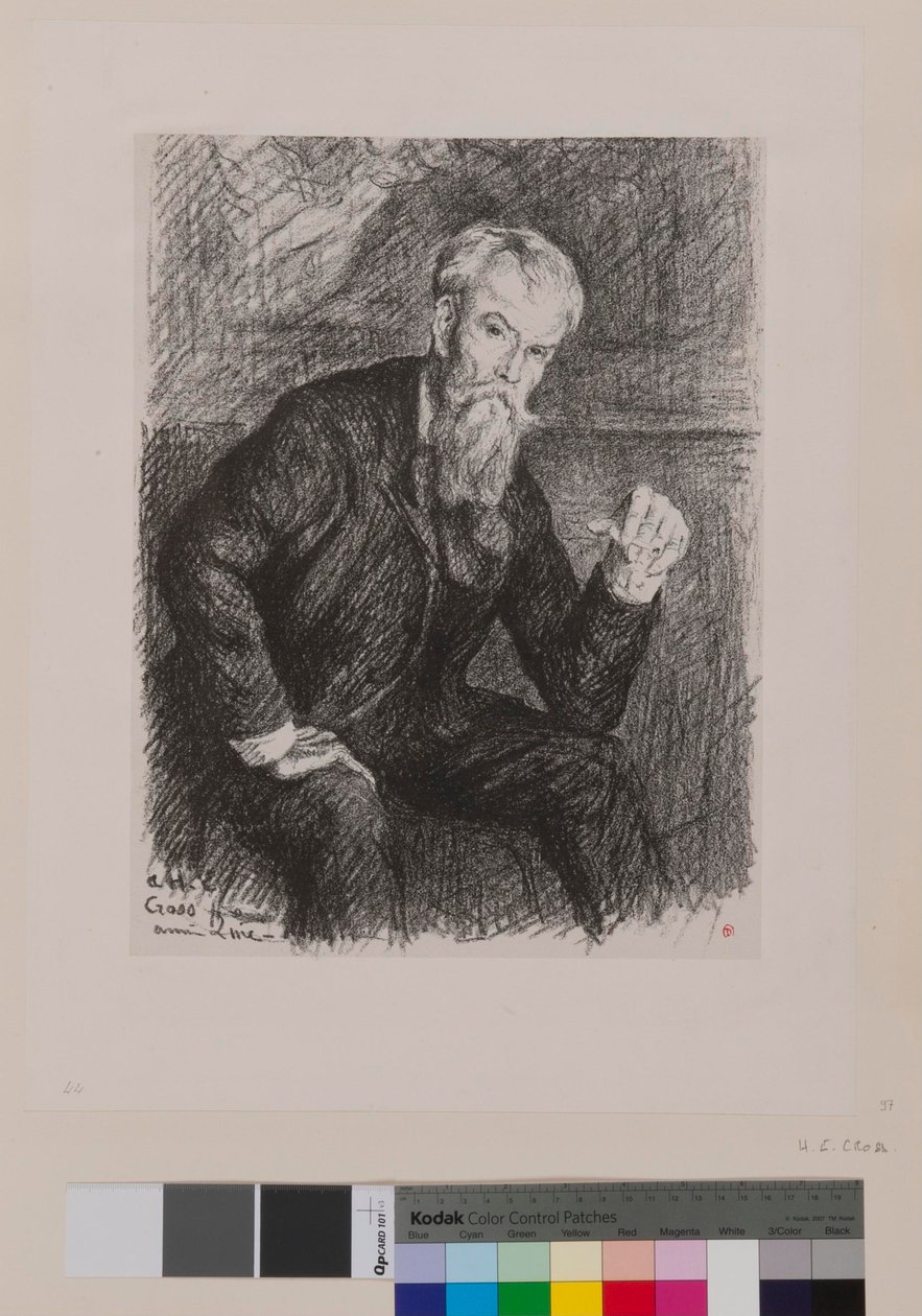 Til Henri Edmond Cross: [Portræt af Henri-Edmond Cross] af Maximilien Luce