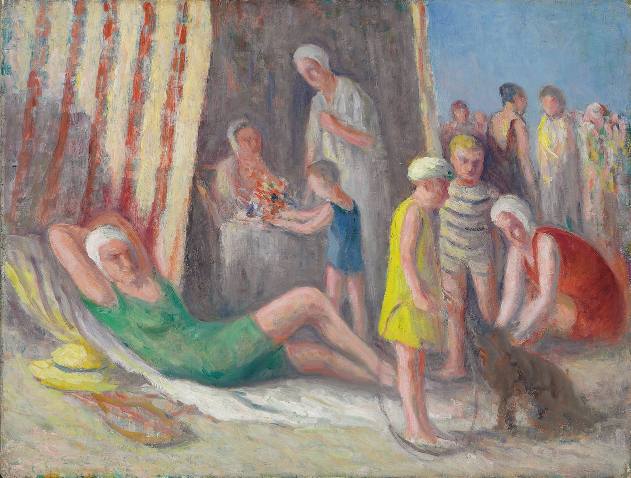 Ved Treport Beach, ca. 1939 af Maximilien Luce