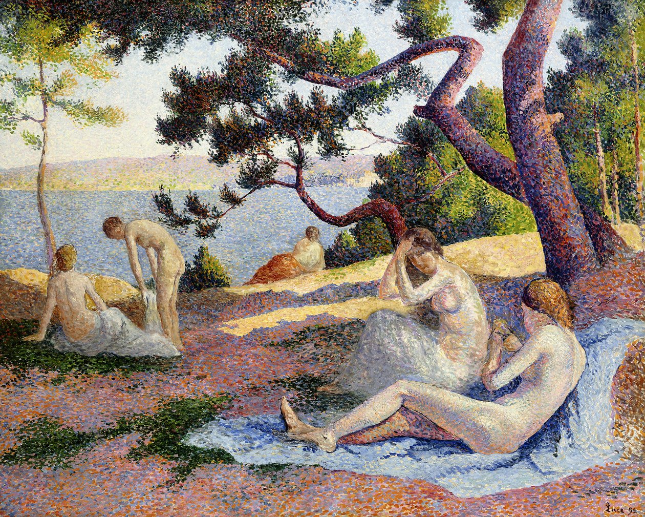 Badende i Saint-Tropez; Badende i Saint-Tropez, 1892 af Maximilien Luce