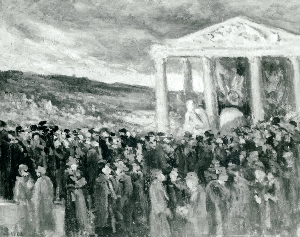 Begravelse af Auguste Rodin i Villa des Brillants, 1917 af Maximilien Luce