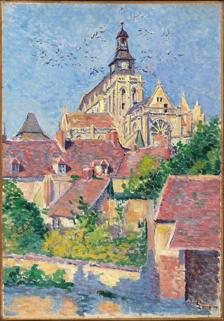 Gisors katedral, udsigt fra Fosse aux Tanneurs, 1897 af Maximilien Luce