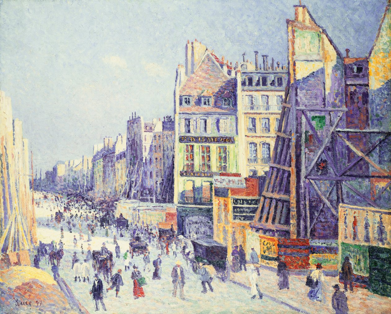 La Rue Reaumur, 1897 af Maximilien Luce