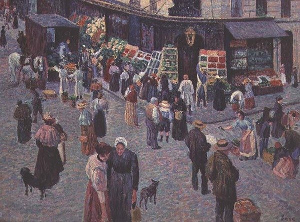 Rue des Abbesses af Maximilien Luce
