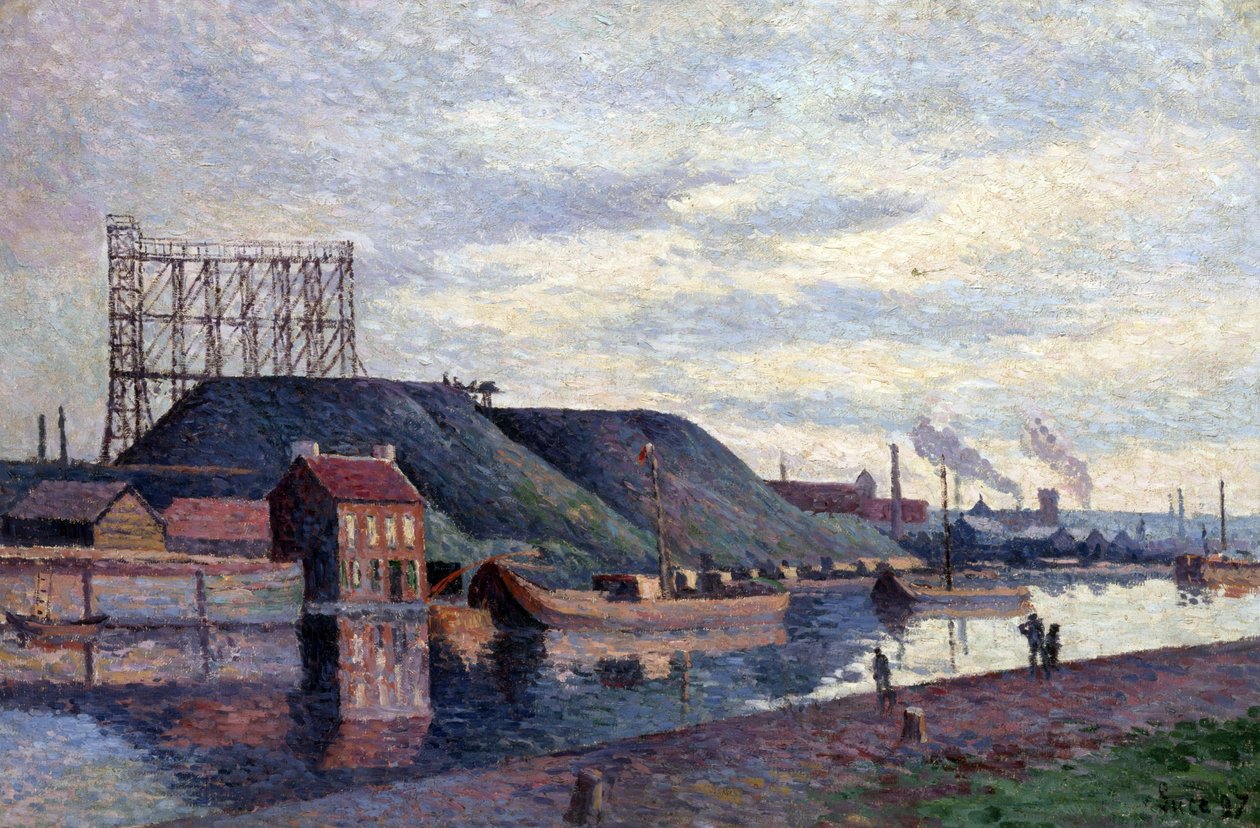 Slaggedyngerne ved Sacré Madame af Maximilien Luce