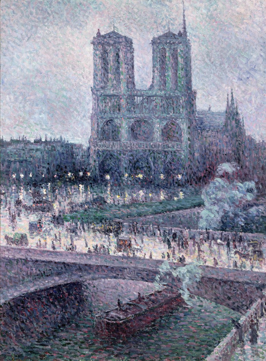 Notre Dame, ca. 1900 (olie på lærred) af Maximilien Luce