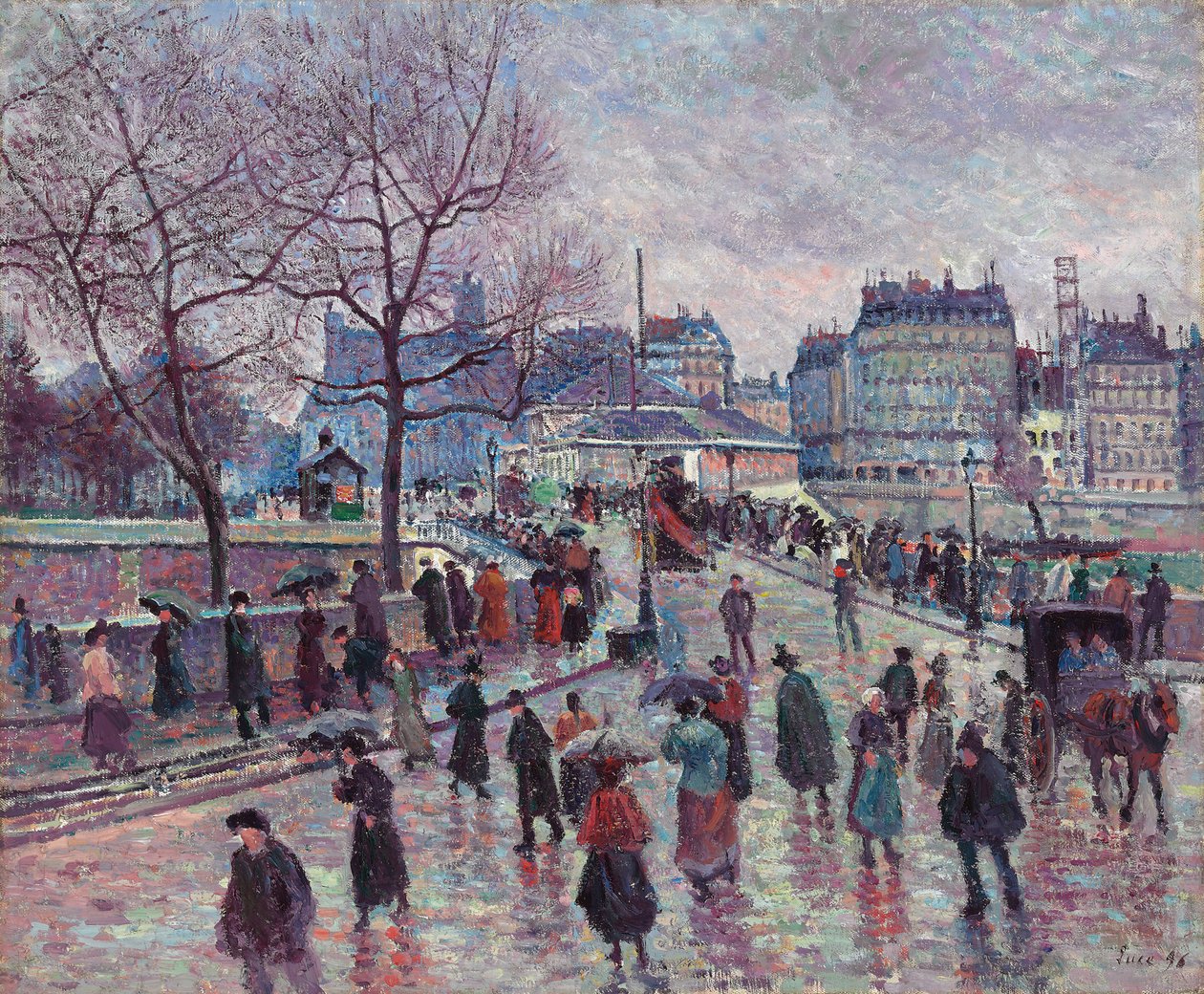 Paris, Ærkebiskoppens Bro, 1896 af Maximilien Luce