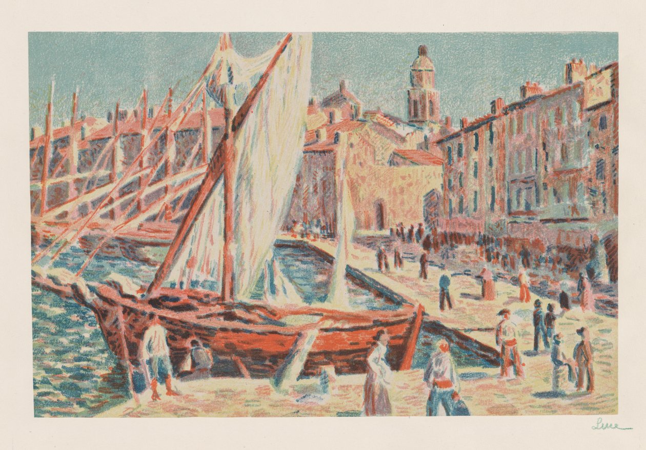 Saint Tropez af Maximilien Luce