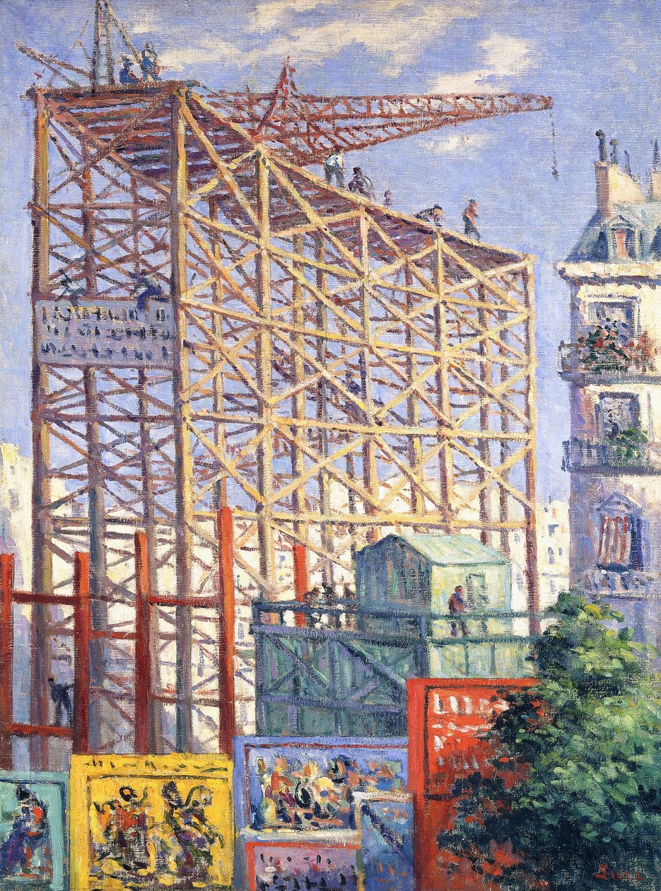 Stilladser og plakater, ca. 1912 af Maximilien Luce