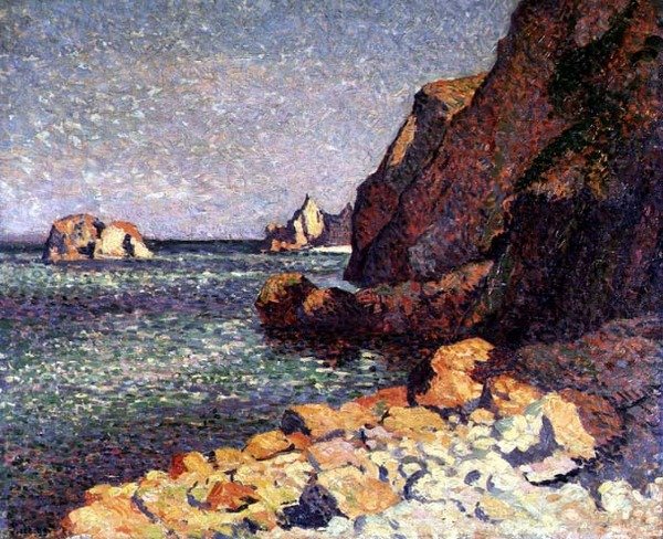 Hav og klipper, Agay af Maximilien Luce