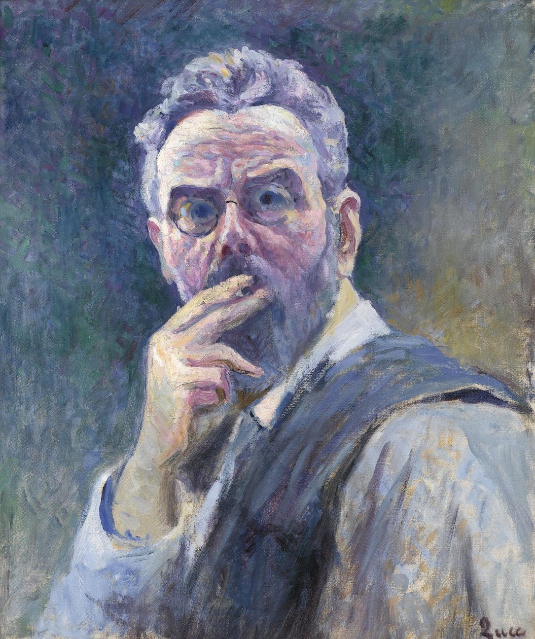 Selvportræt med cigaret, ca. 1905. af Maximilien Luce
