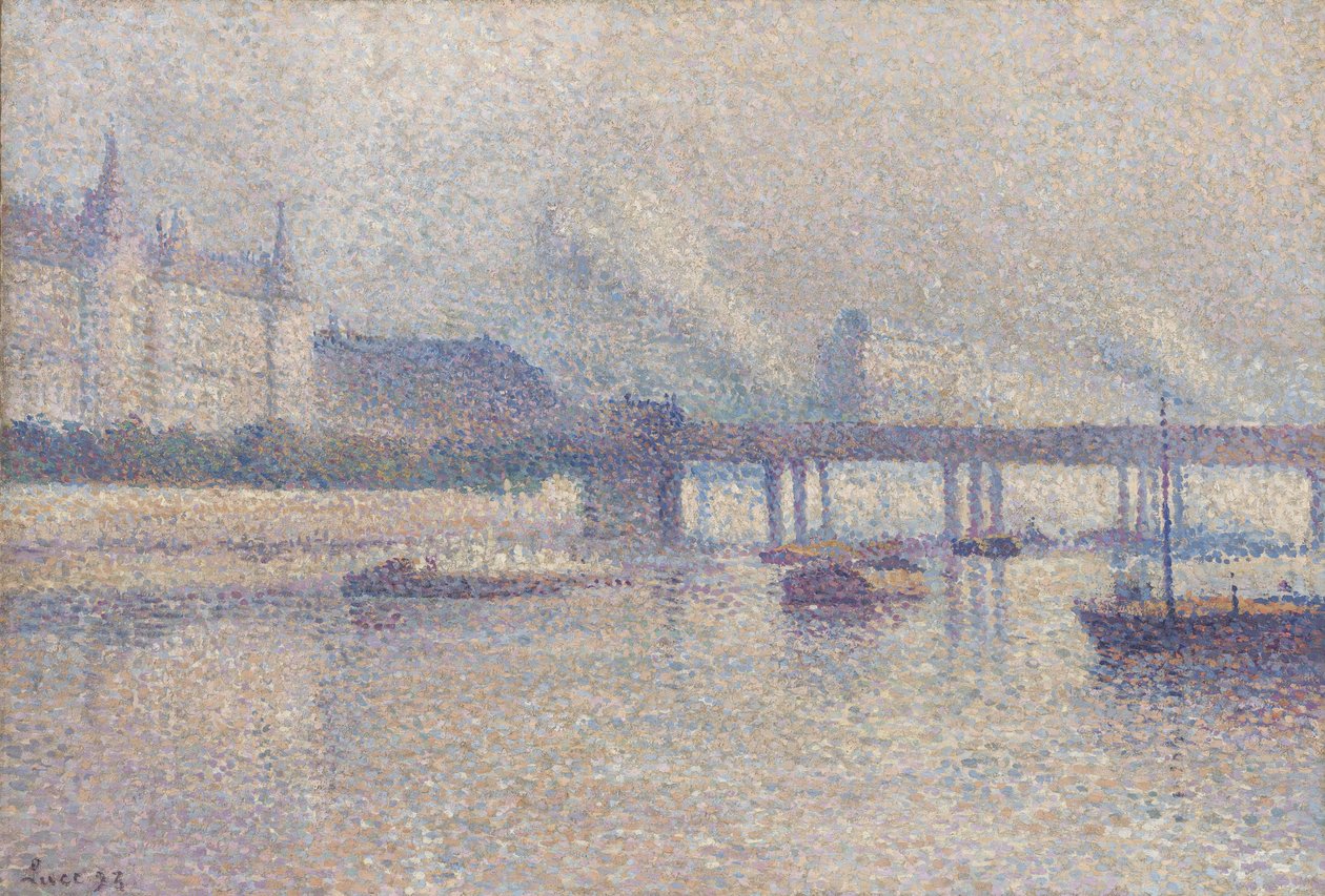 Seine-flodens bredder i Paris, 1893 af Maximilien Luce