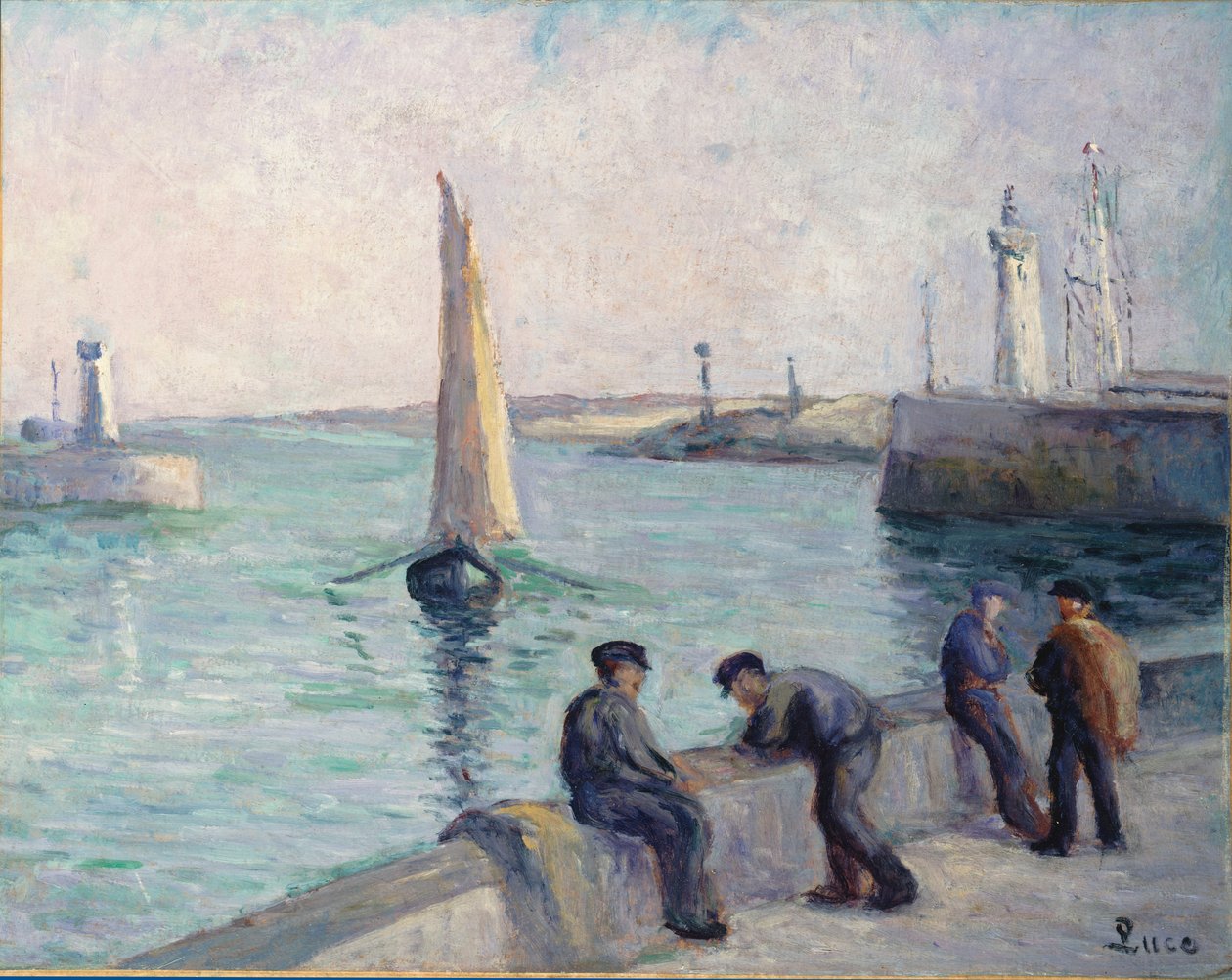 Fiskerne på kajen, c.1920 af Maximilien Luce