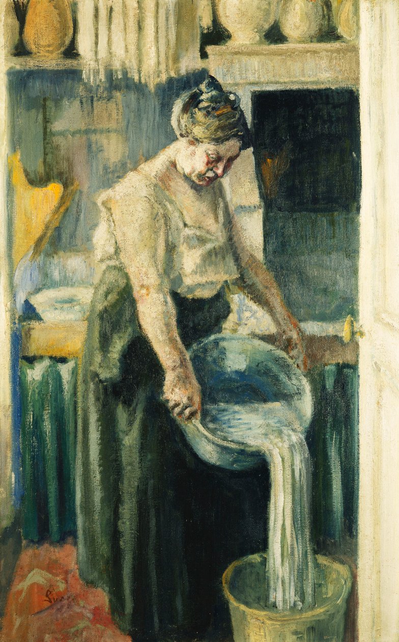 TheLaundress; Vaskeren, af Maximilien Luce