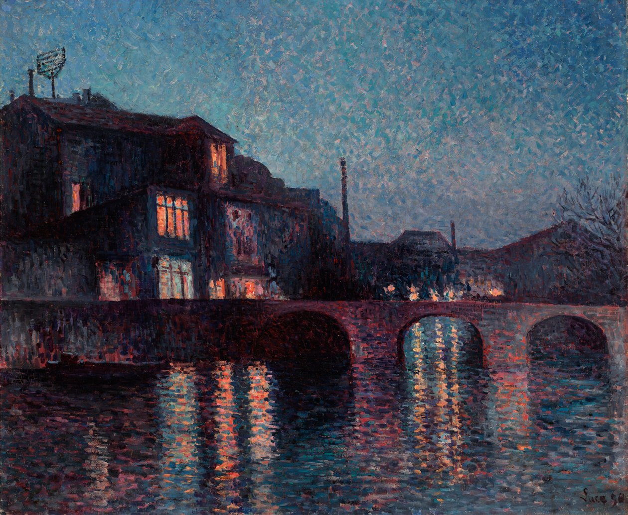 Floden Sambre i Charleroi af Maximilien Luce