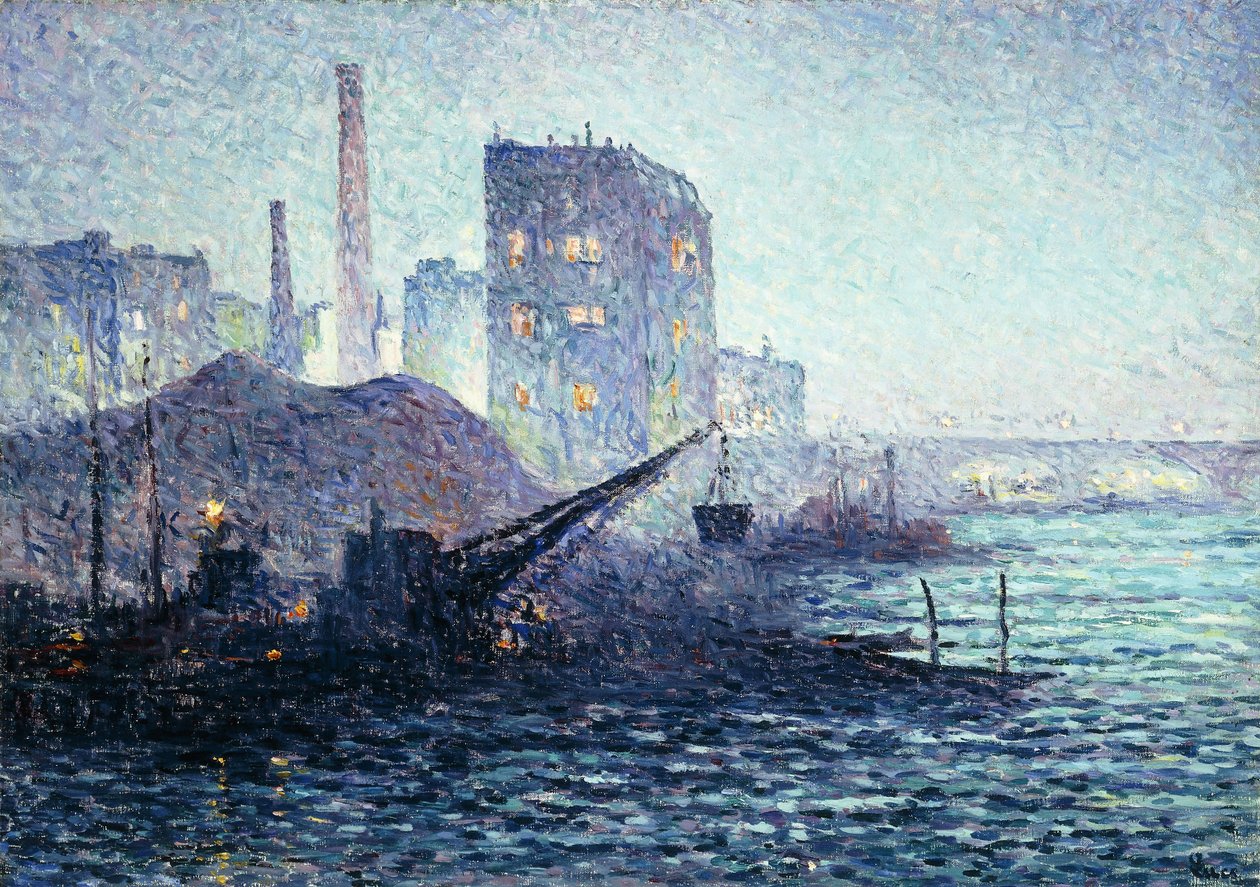 Themsen i London, ca. 1893 af Maximilien Luce