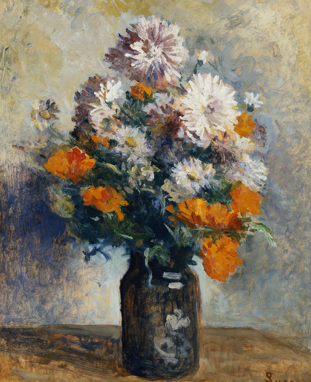 Vase af Dahliaer, af Maximilien Luce