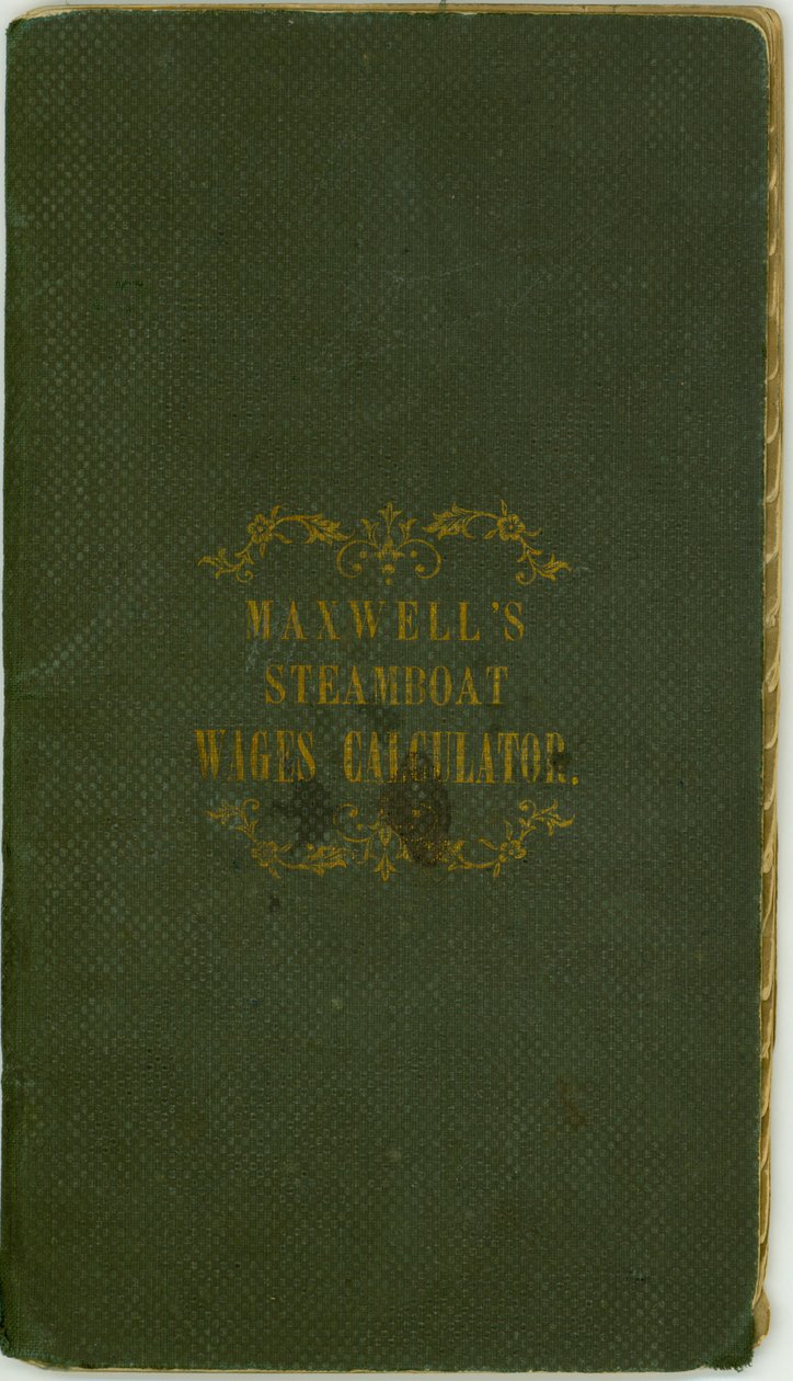 Steamboat Lønningsberegner, udgivet af Maxwell og Co., Louisville, Kentucky, 1. november 1857 af Maxwell and Company
