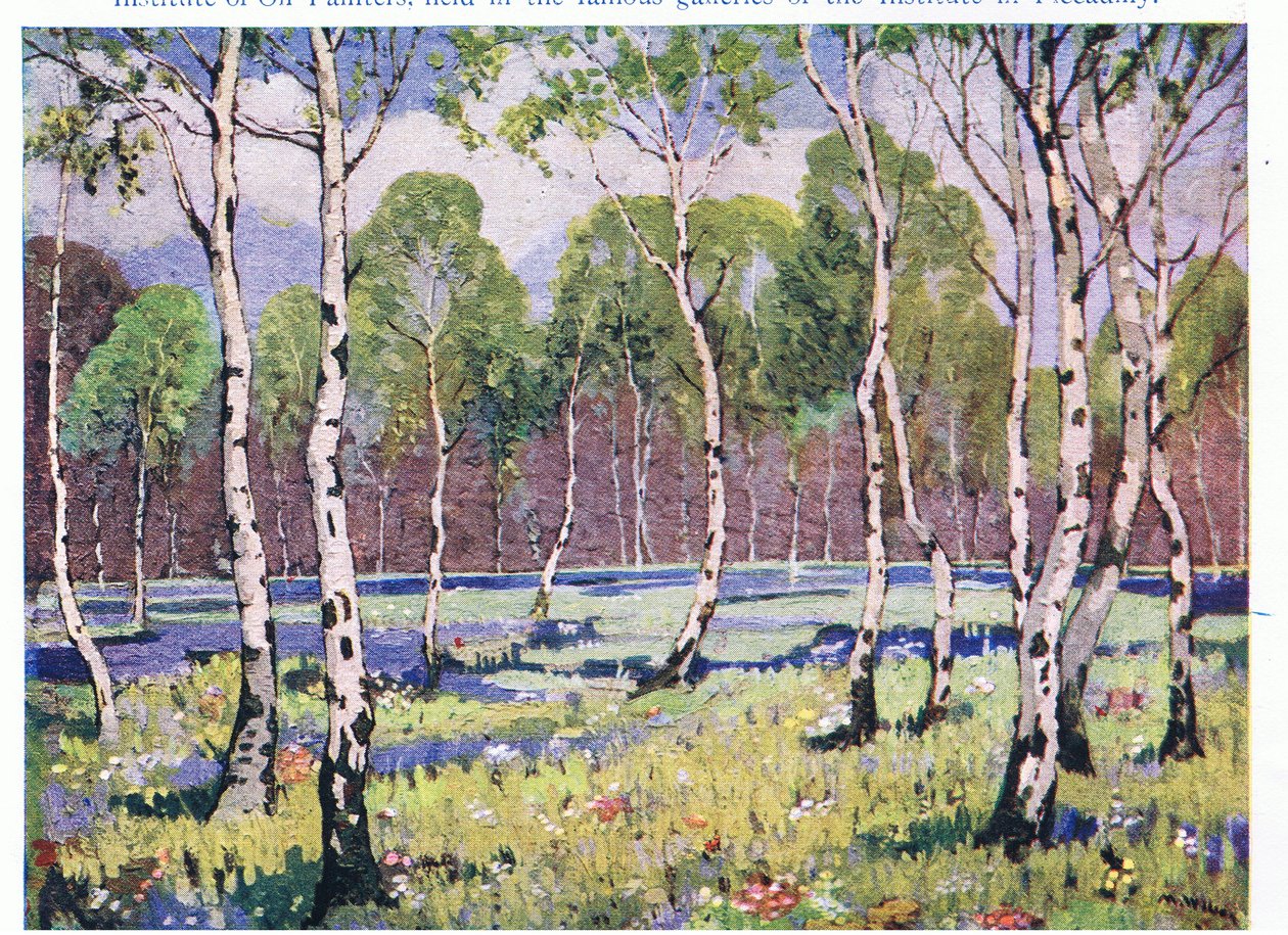 Spring Woodland (farve litho) af May Wilson Preston