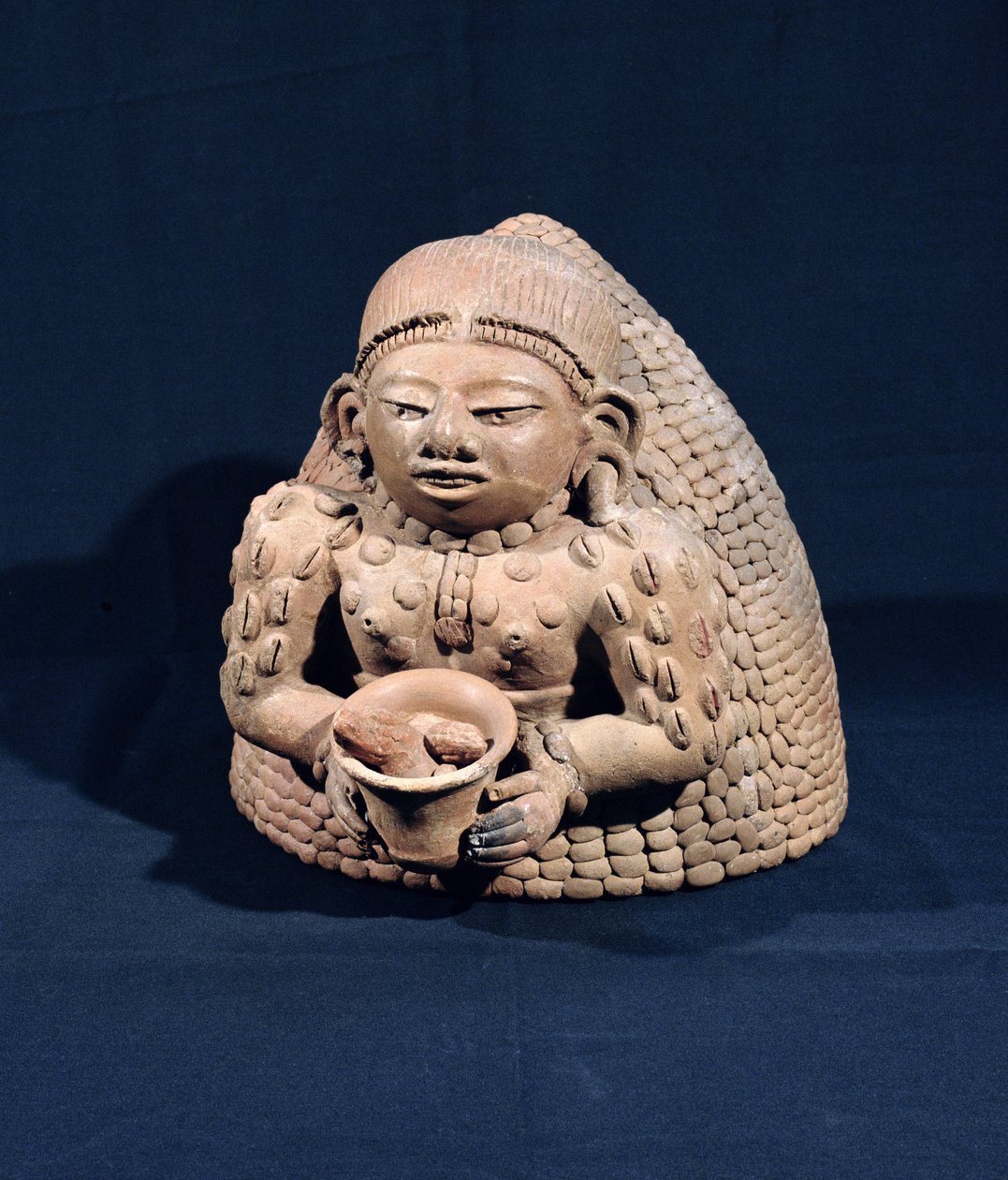 Antropomorf vase, fra Peten, Guatemala (lertøj) af Mayan